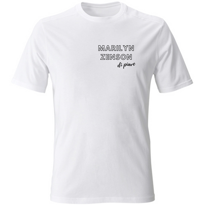 T-Shirt Unisex T shirt Marylin Zenson di Piave Bianca Hoplix