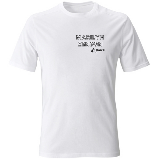 T-Shirt Unisex T shirt Marylin Zenson di Piave Bianca Hoplix