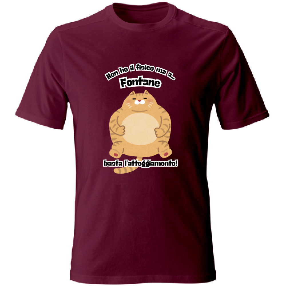 T-Shirt Unisex T shirt Atteggiamento Fontane Hoplix