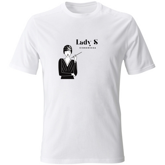 T-Shirt Unisex T shirt Angloveneta Signoressa Bianca Hoplix