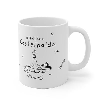 Tazza caffè bianca 325ml Castelbaldo Printify