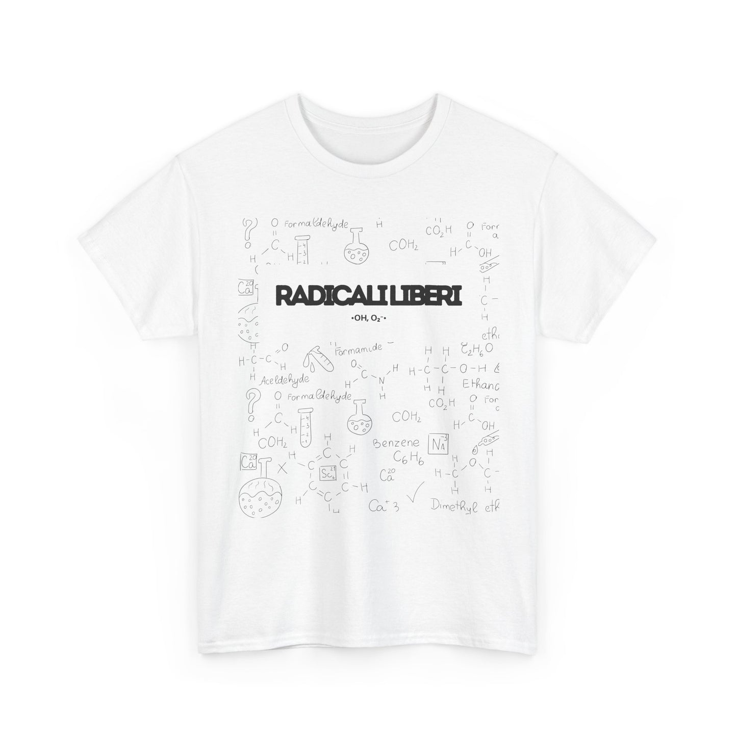 T-shirt bianca n&n Radicali liberi Printify