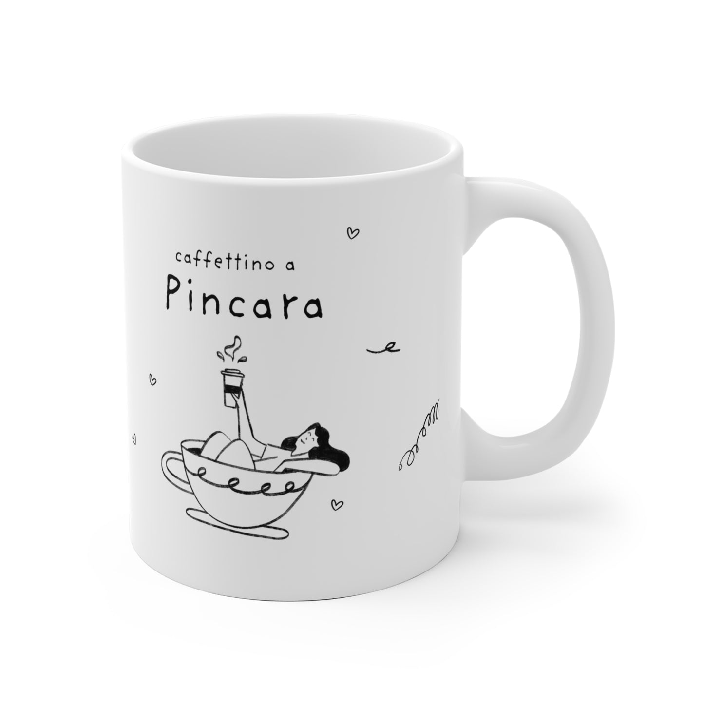 Tazza caffè bianca 325ml Pincara Printify