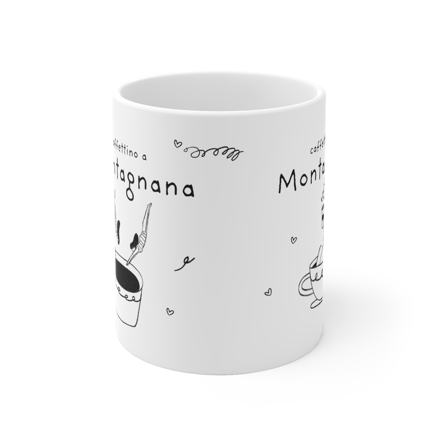 Tazza caffè bianca 325ml Montagnana Printify