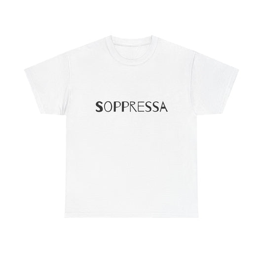 T-shirt bianca p&o soppressa Printify