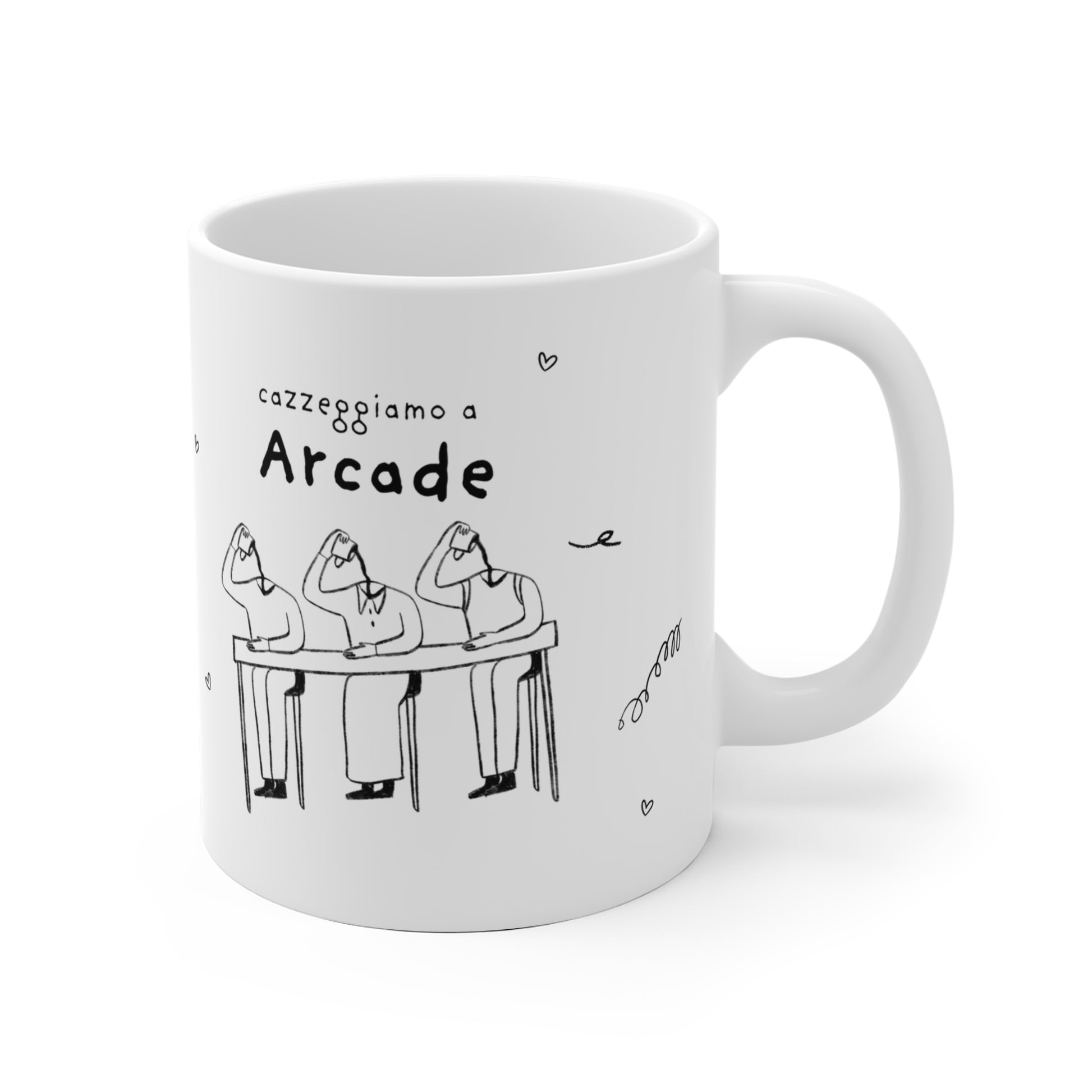 Tazza caffè bianca 325ml Arcade Printify