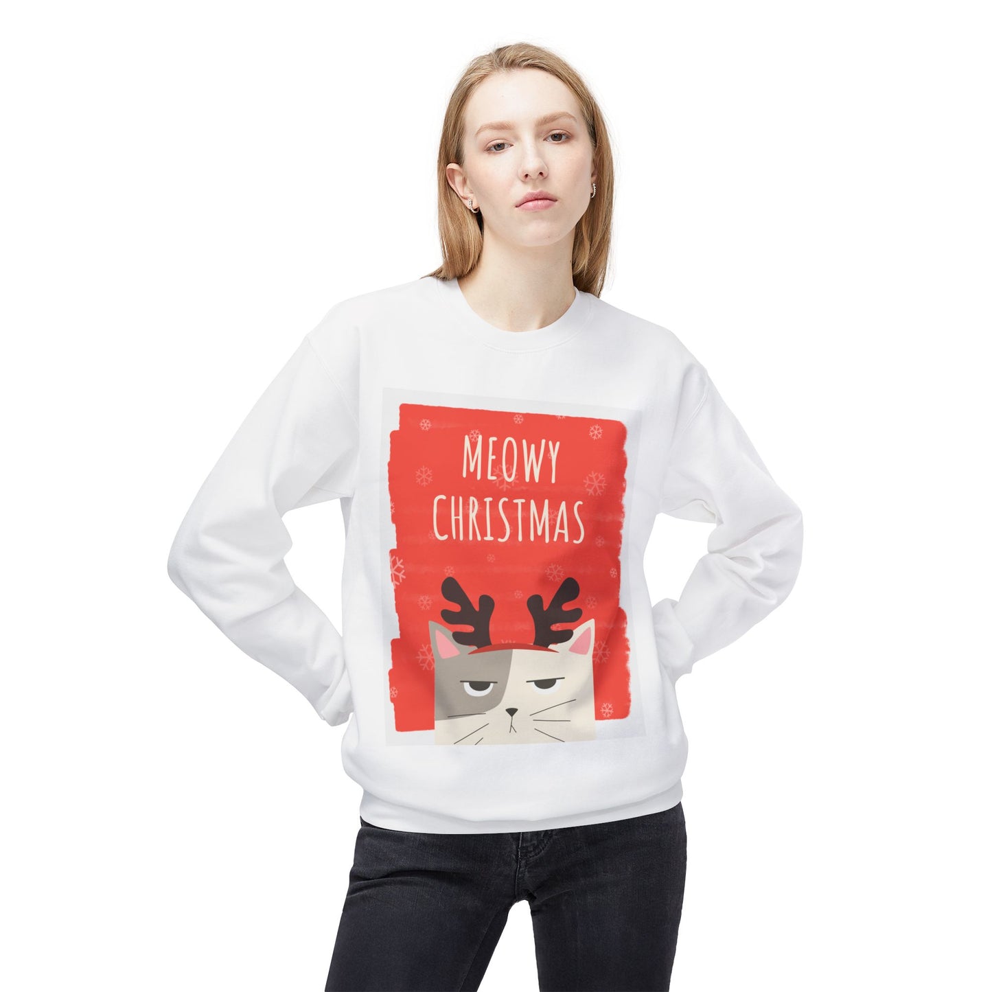 Felpetta Natale Cattivo Gatto Meowy Printify