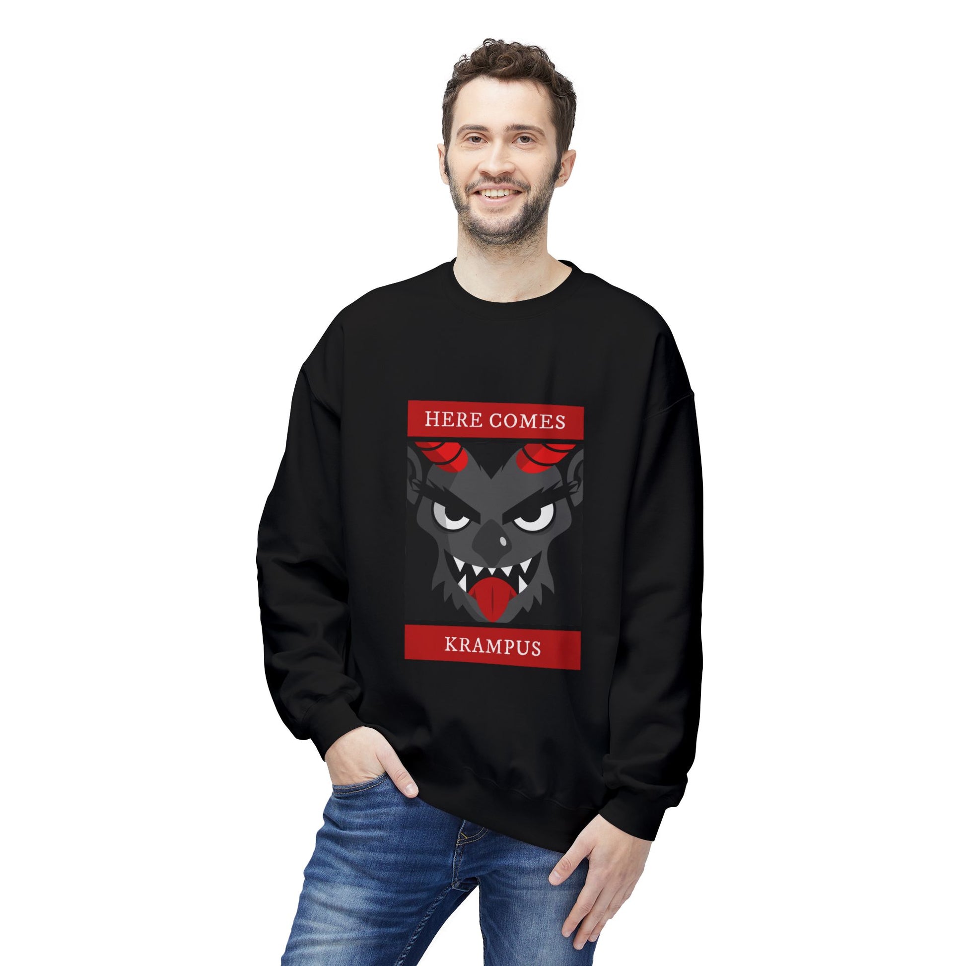 Felpetta Natale Cattivo Krampus nero Printify
