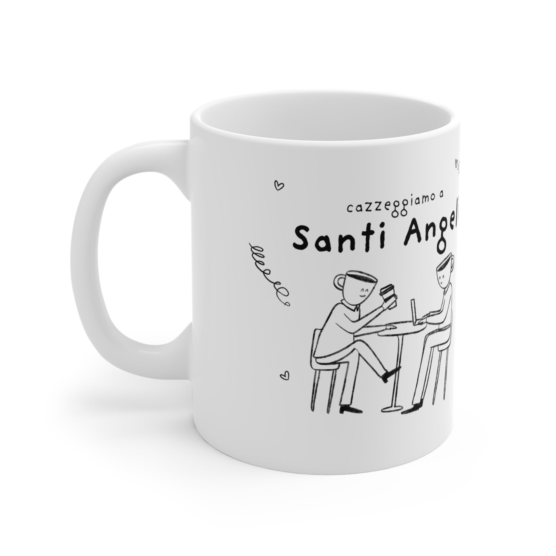 Tazza caffè bianca 325ml Santi Angeli Printify