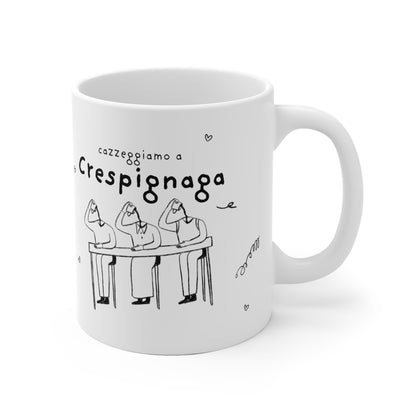Tazza caffè bianca 325ml Crespignaga Printify