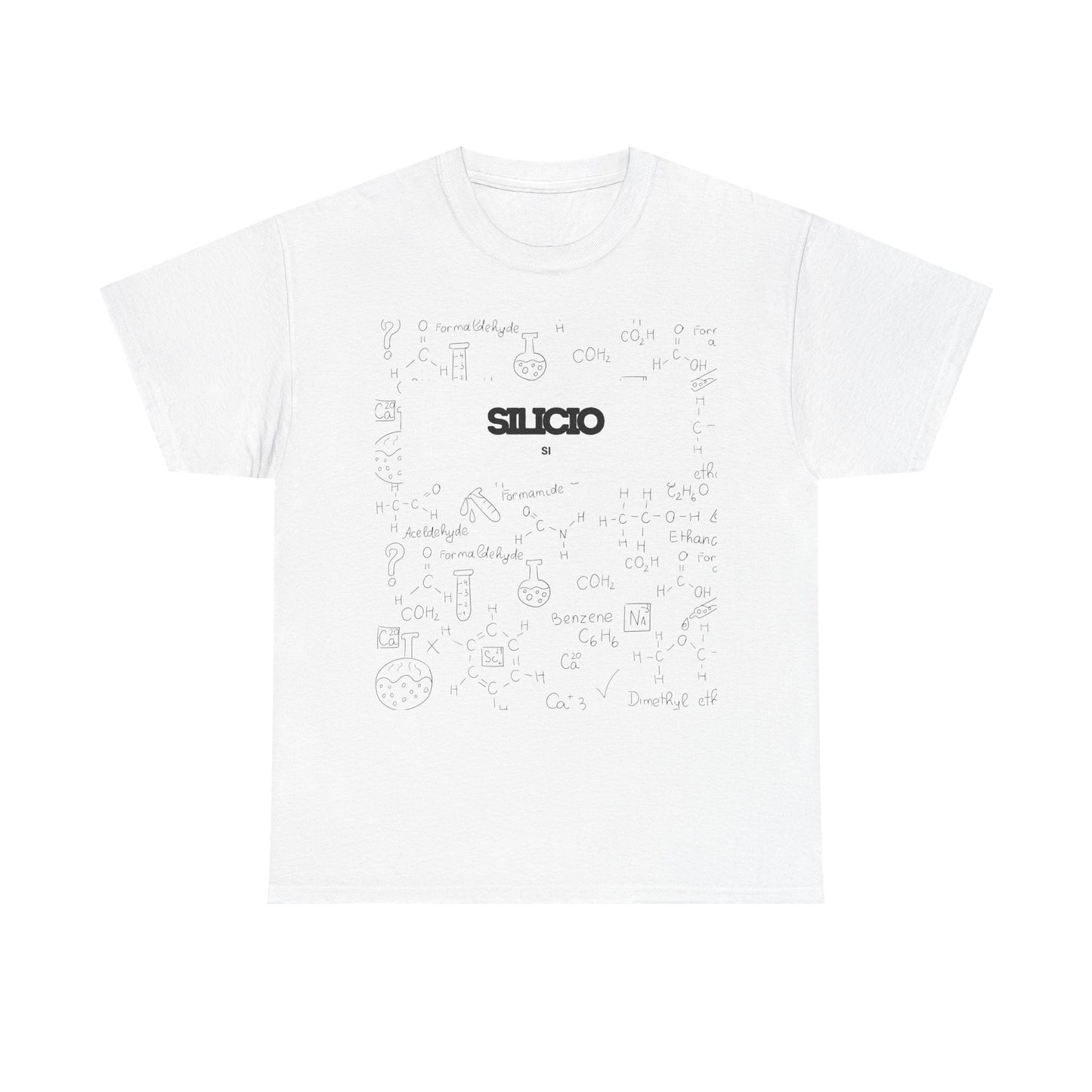 T-shirt bianca n&n Silicio Printify