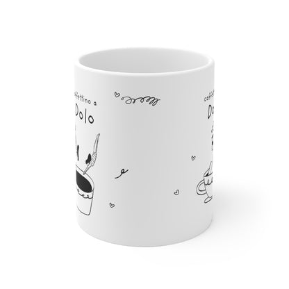 Tazza caffè bianca 325ml Dolo Printify