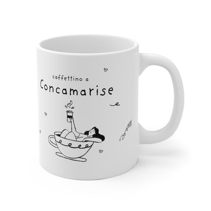 Tazza caffè bianca 325ml Concamarise Printify