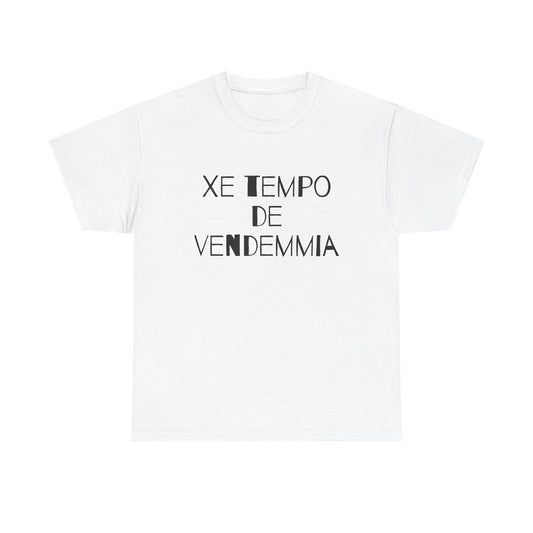 T-shirt bianca p&o xe tempo de vendemmia Printify