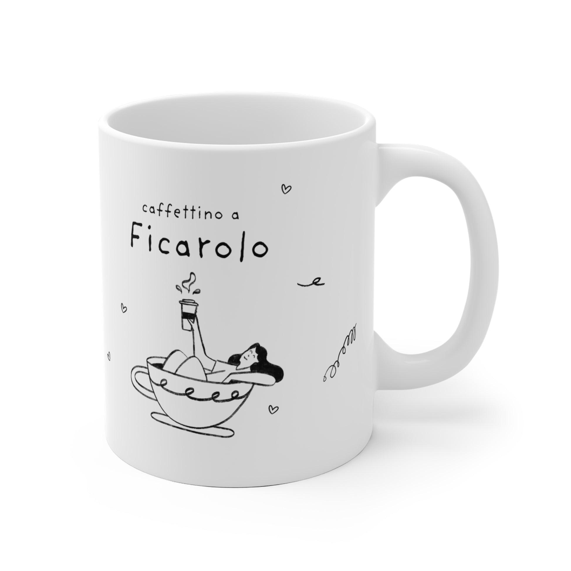 Tazza caffè bianca 325ml Ficarolo Printify