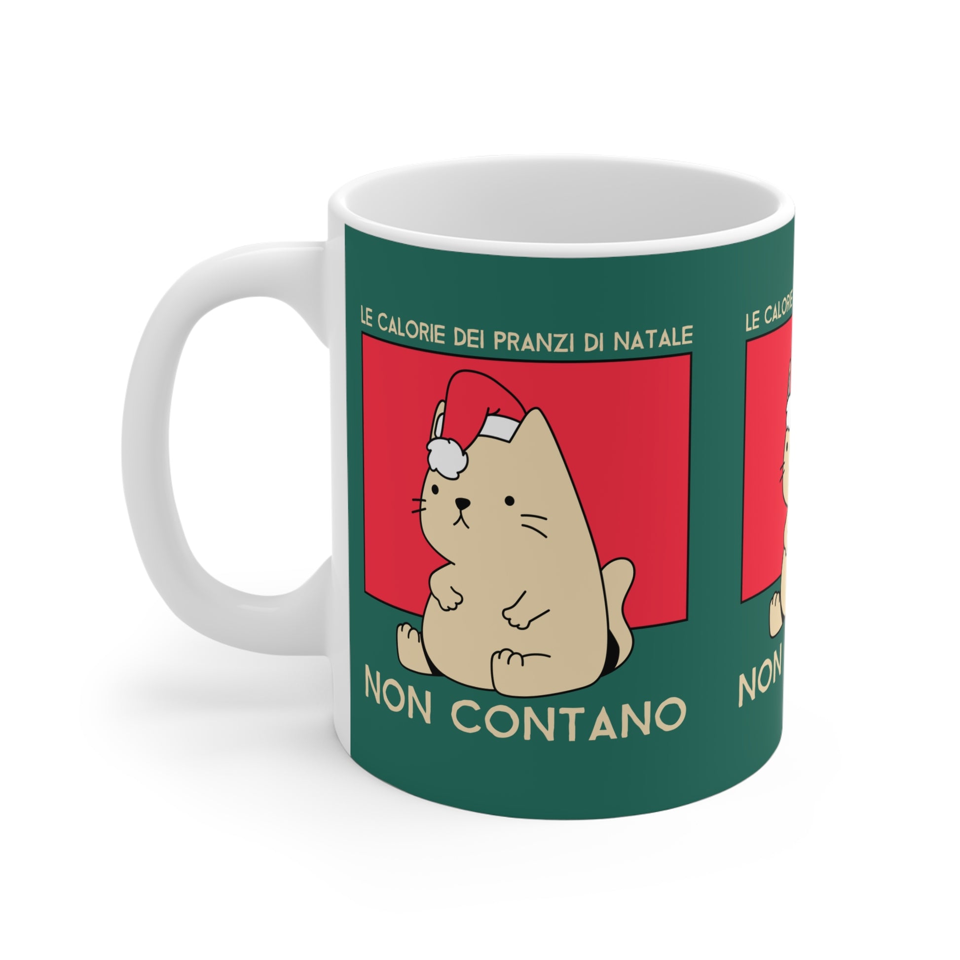 Tazza Natale Cattivo Calorie non contano Printify