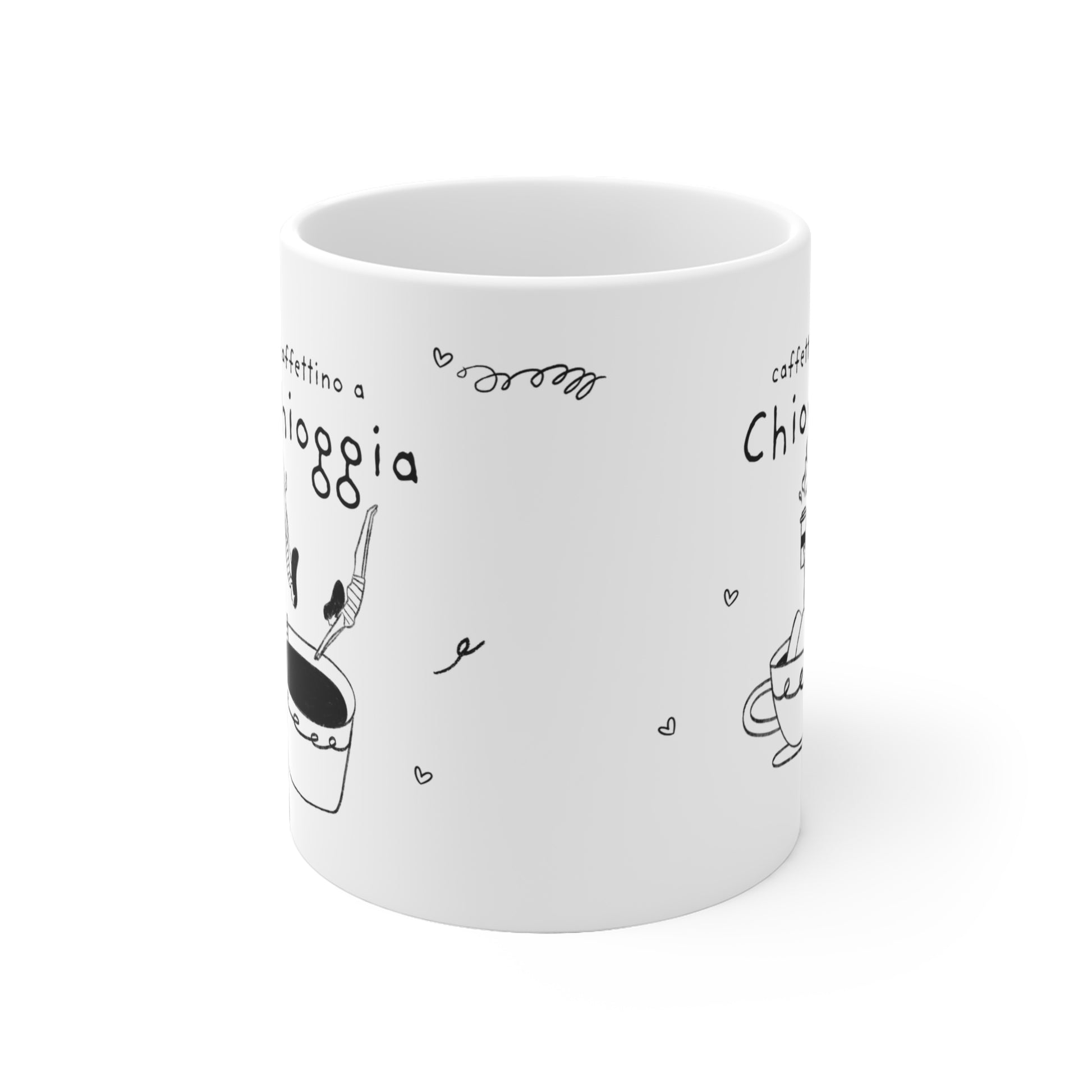 Tazza caffè bianca 325ml Chioggia Printify