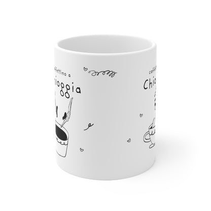Tazza caffè bianca 325ml Chioggia Printify