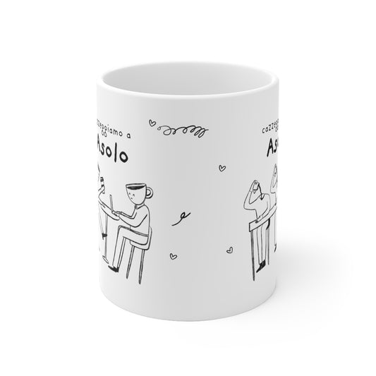 Tazza caffè bianca 325ml Asolo Printify