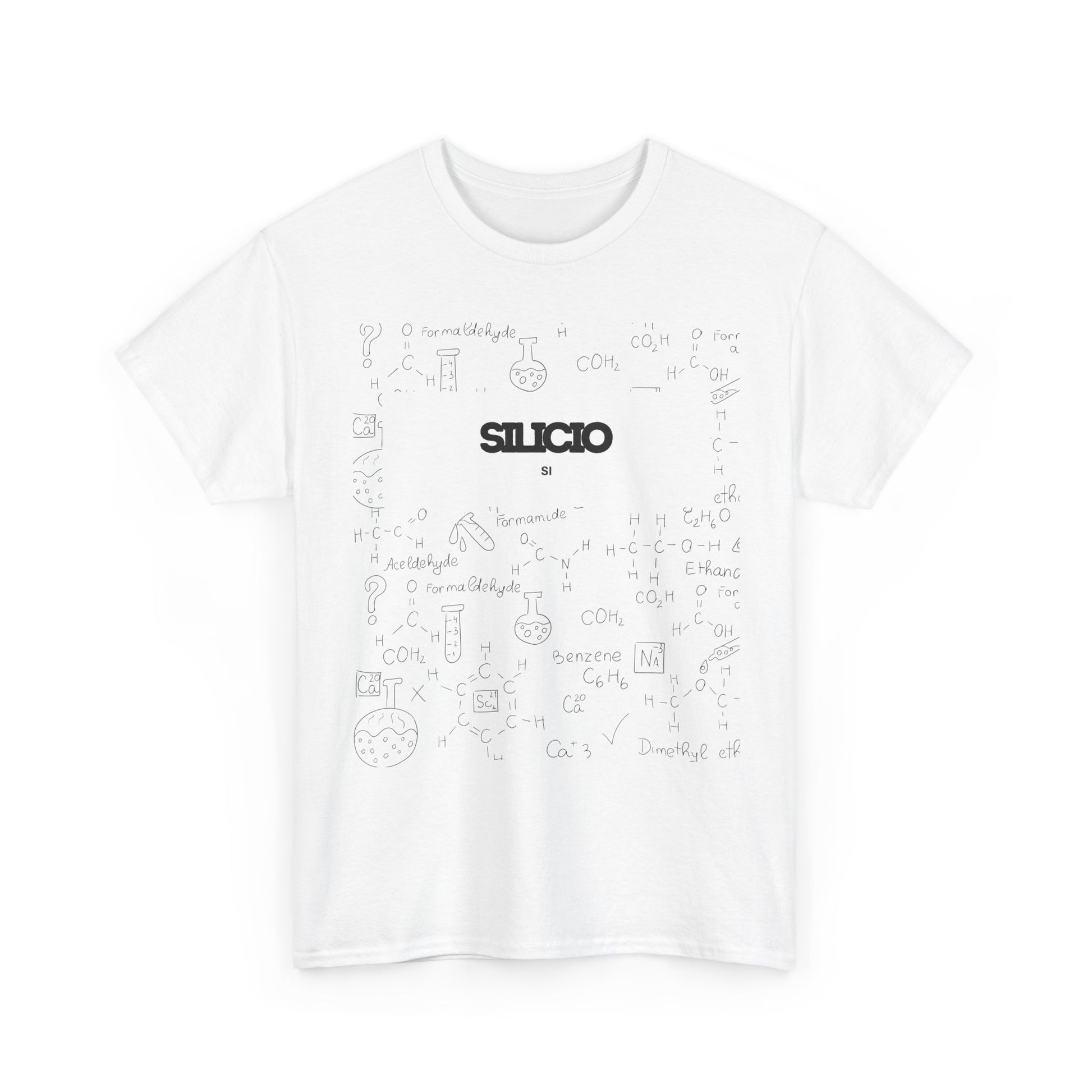 T-shirt bianca n&n Silicio Printify