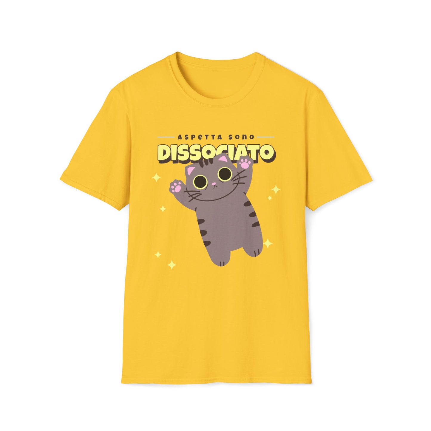T-shirt Aspetta Dissociato Gatto X Vintage