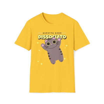 T-shirt Aspetta Dissociato Gatto X Vintage