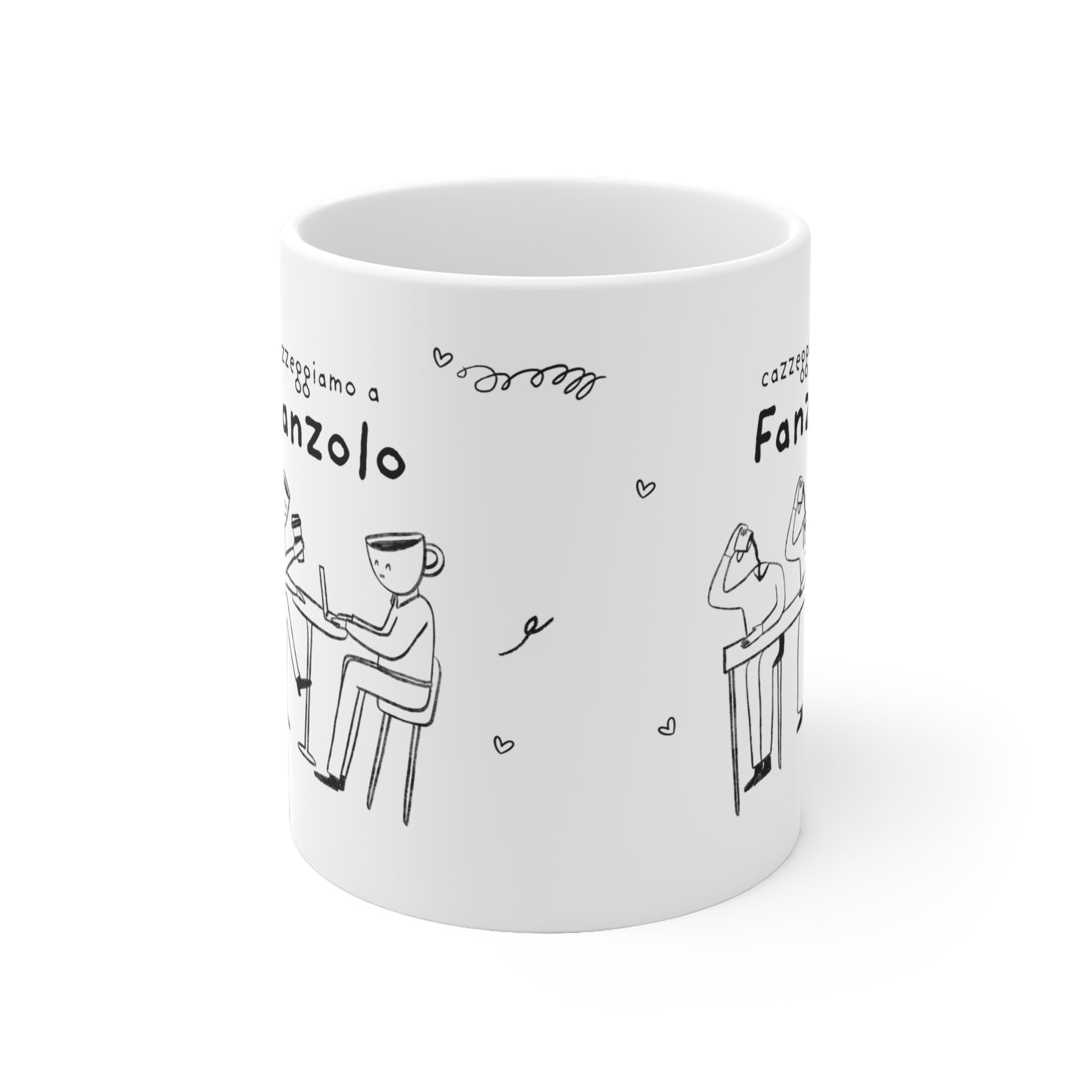Tazza caffè bianca 325ml Fanzolo Printify