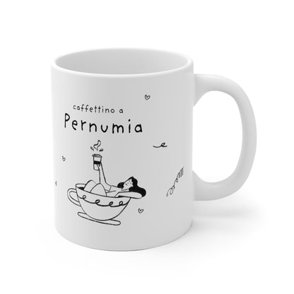 Tazza caffè bianca 325ml Pernumia Printify