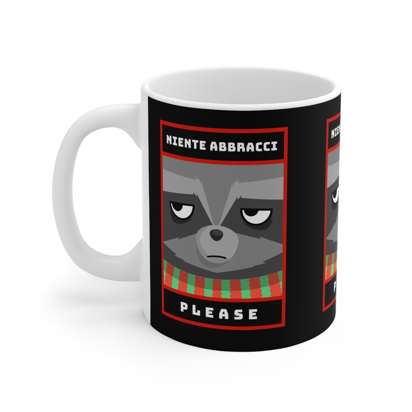 Tazza Natale Cattivo Niente Abbracci Printify