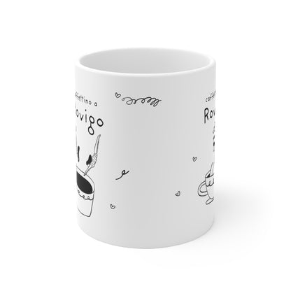 Tazza caffè bianca 325ml Rovigo Printify