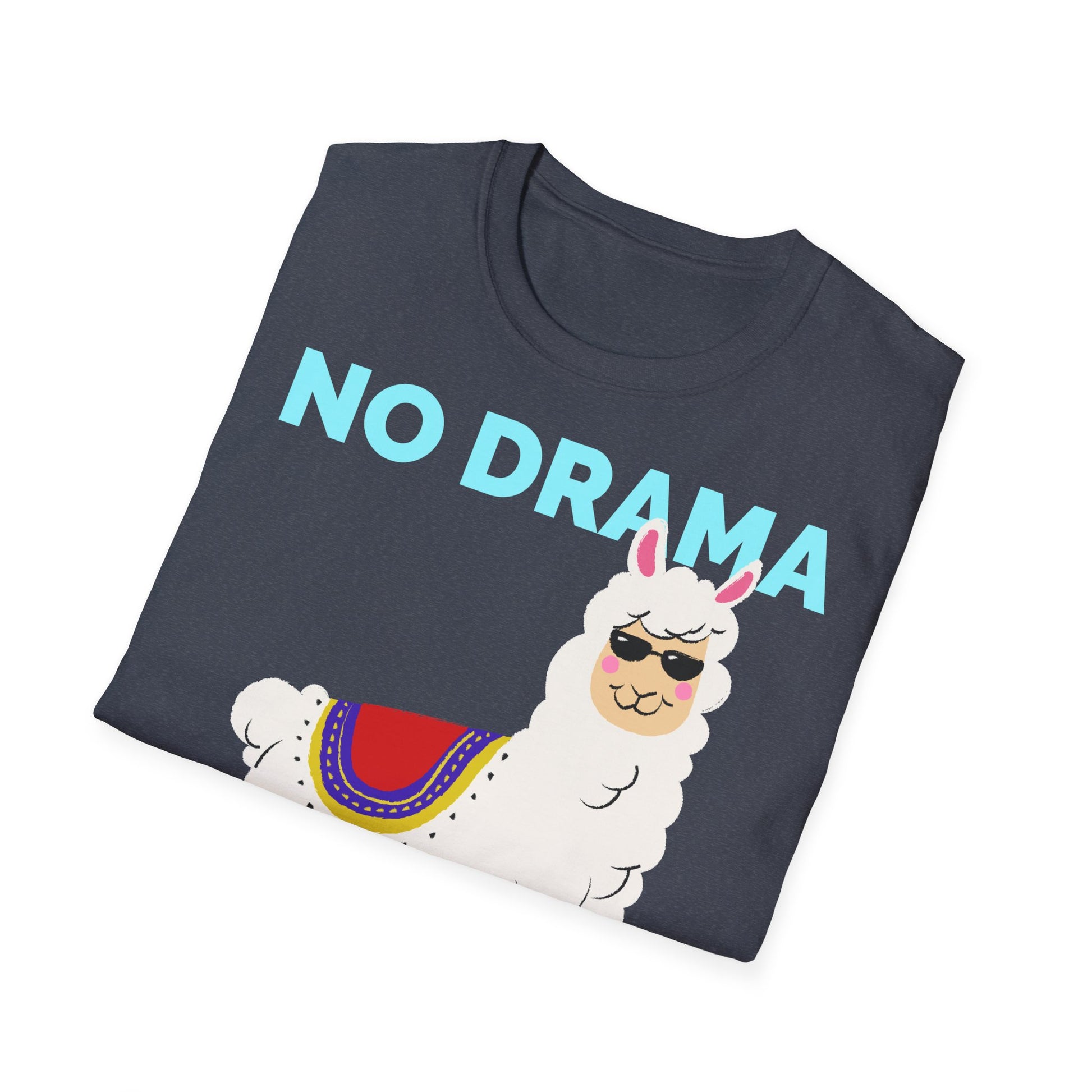 T-Shirt No Drama Llama Cotone Leggero Printify