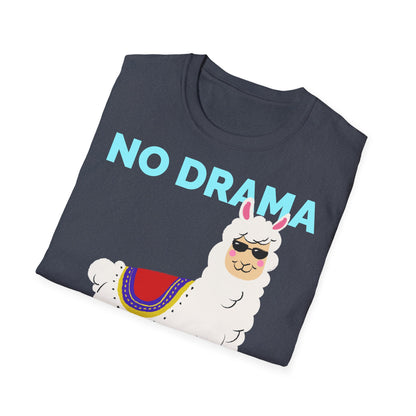 T-Shirt No Drama Llama Cotone Leggero Printify